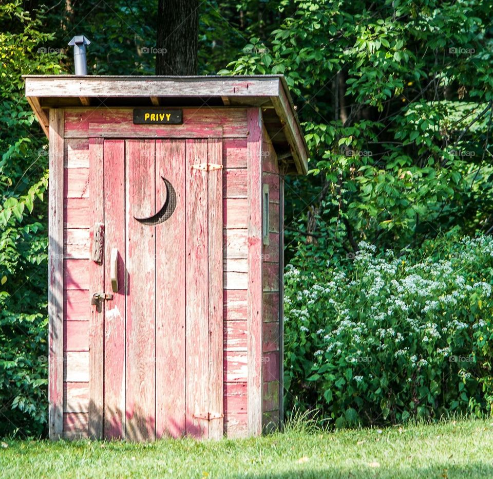 Rustic outhouse