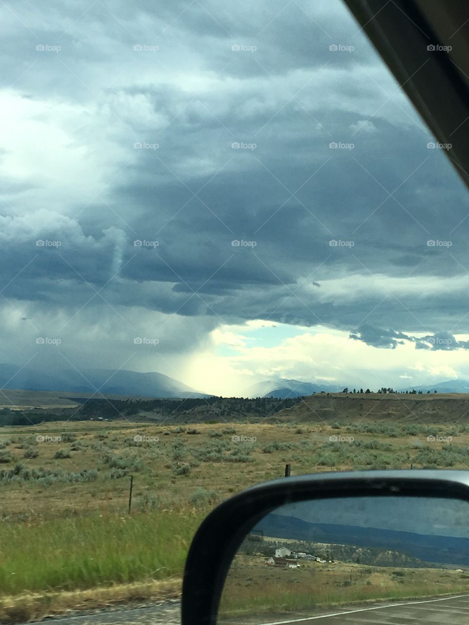 Storm settled in the valley outside Columbus, Montana. 