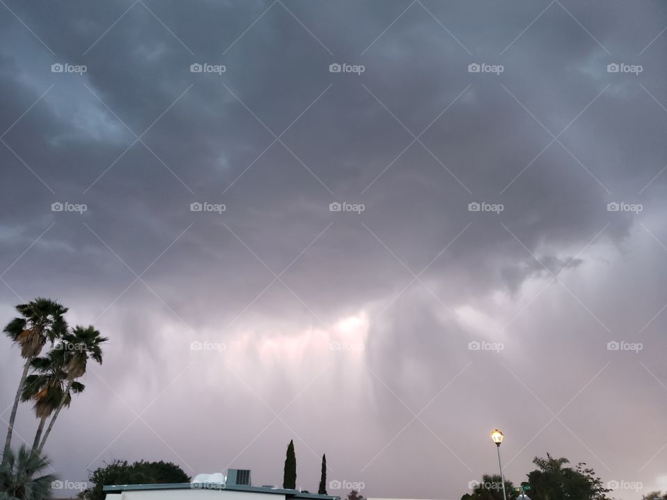 lightning in the clouds