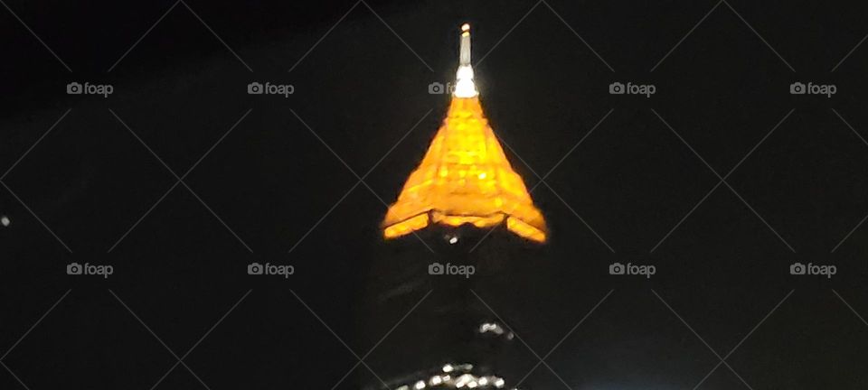 An illuminating building in the night