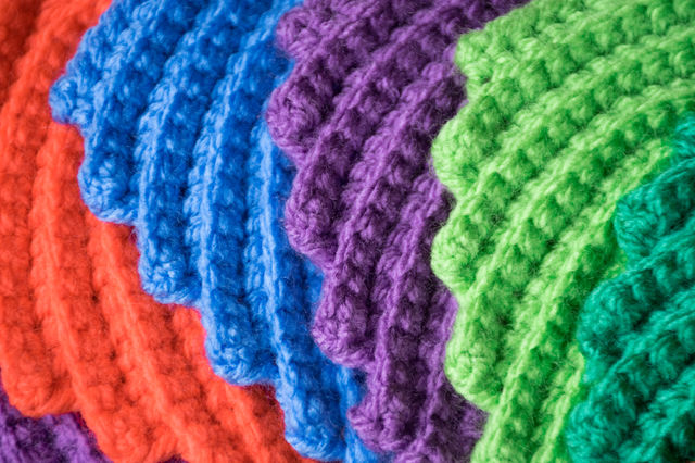 Colorful knitted texture 