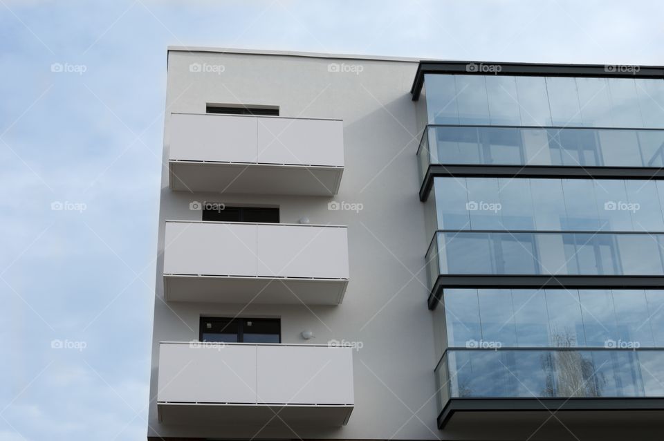 White clean balcony