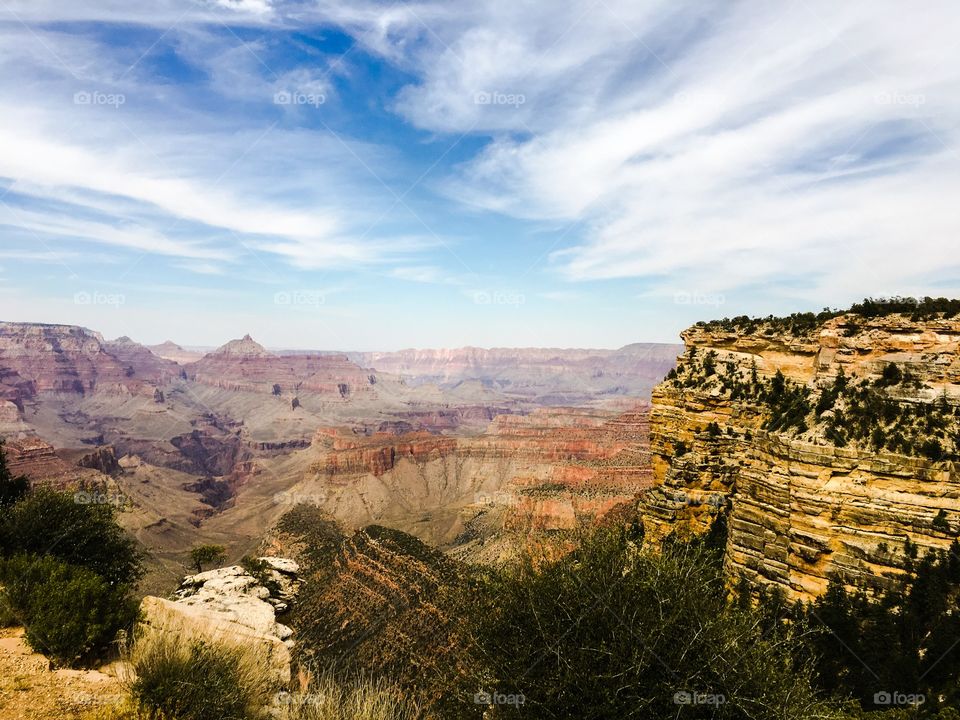 High angle view of grand canyon