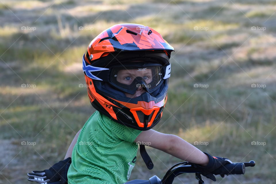 Child riding a quad 