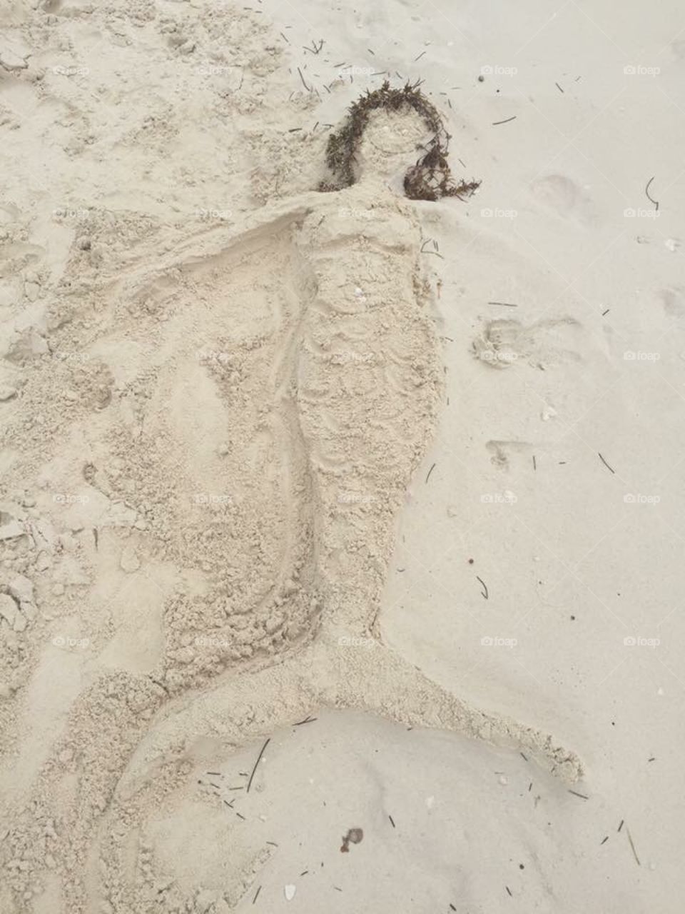 Mermaid in the sand 