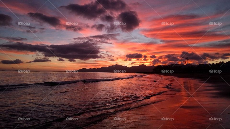 Sunset, Water, Dawn, Dusk, Beach