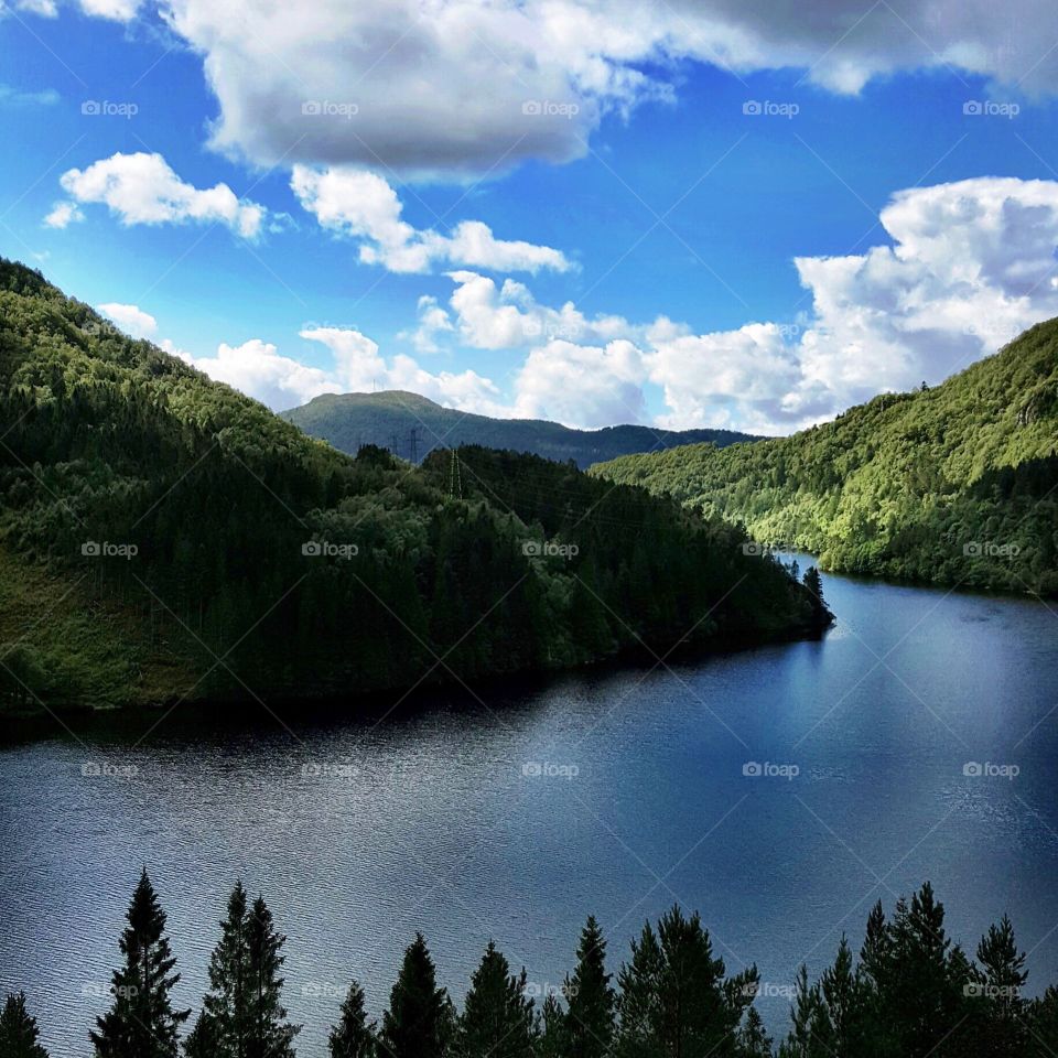 Svartediket . Water reservoir in Bergen, Norway 