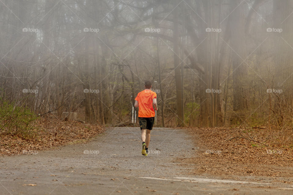 Running in the park