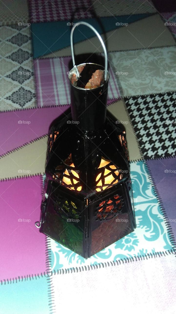 Lantern and candle