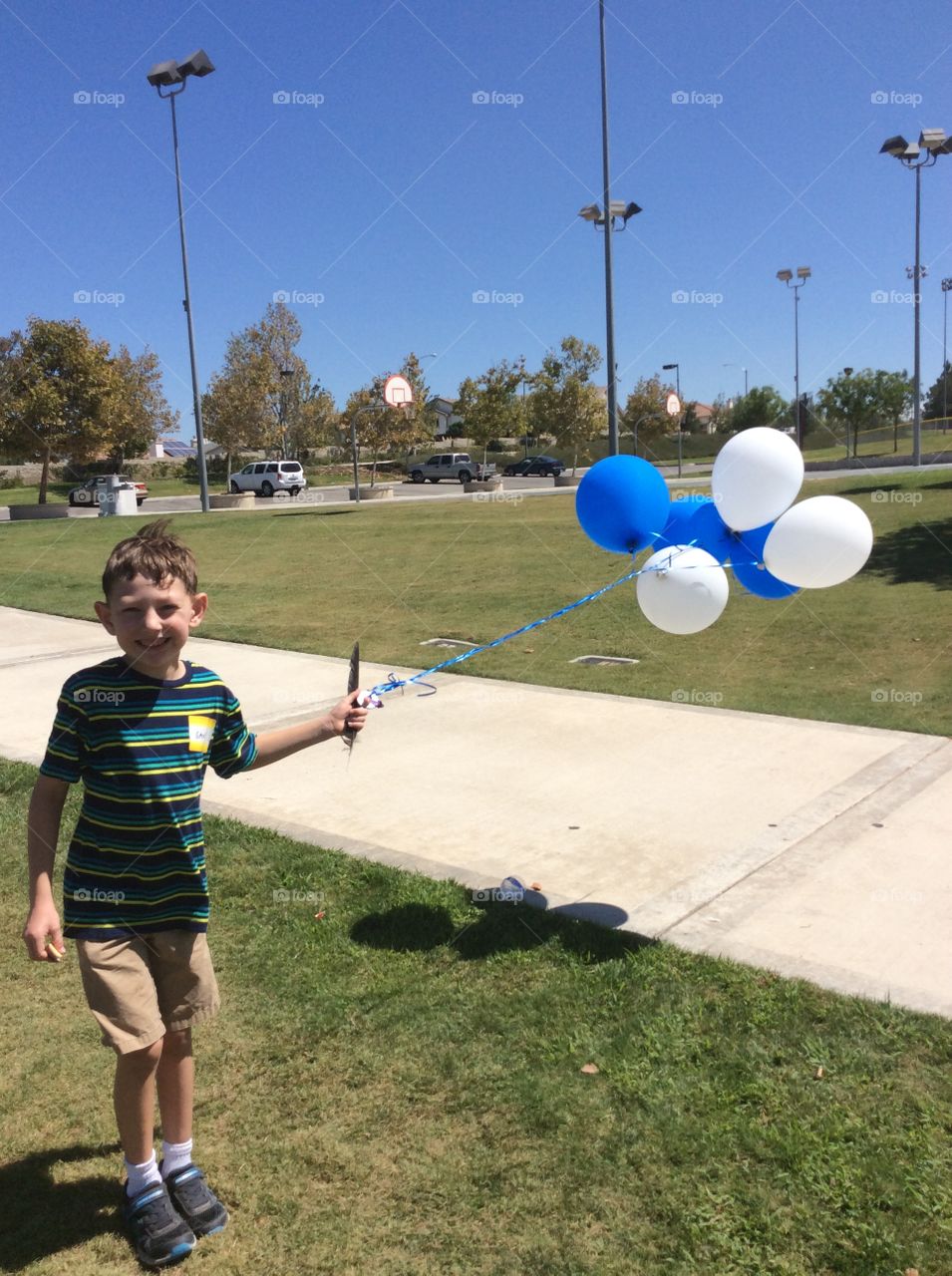 Boy with balloons