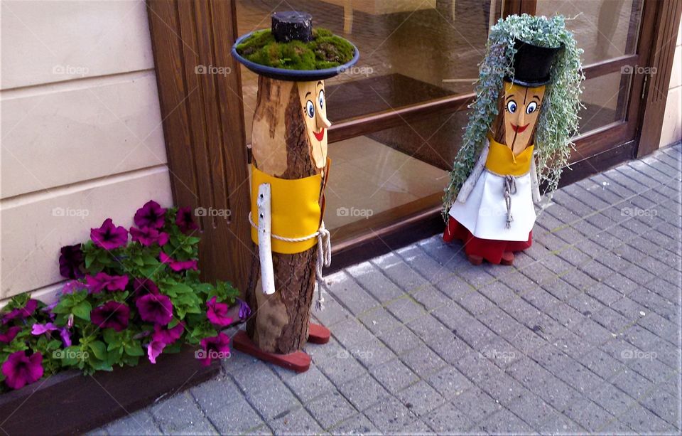 Creative wooden art characters