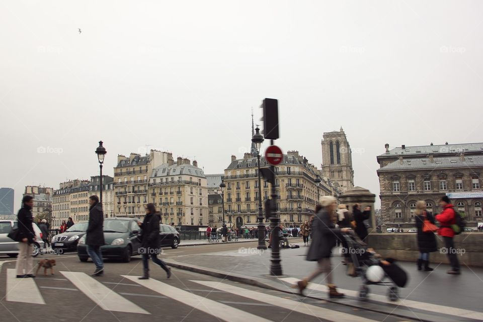 Busy people in Paris