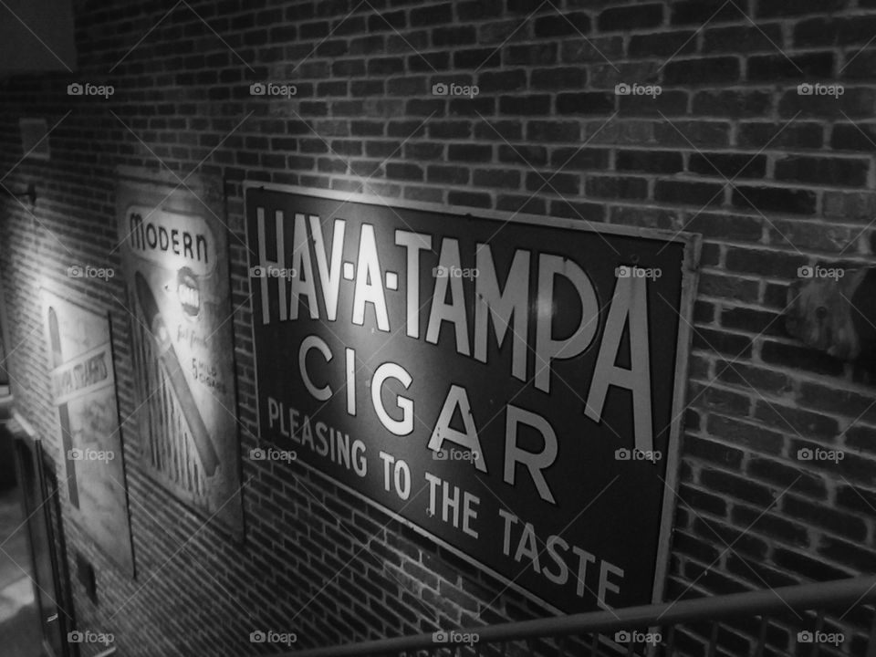 Old cigar signs in tampa museum