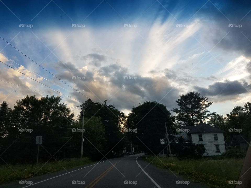 Road, Street, Storm, Tree, No Person