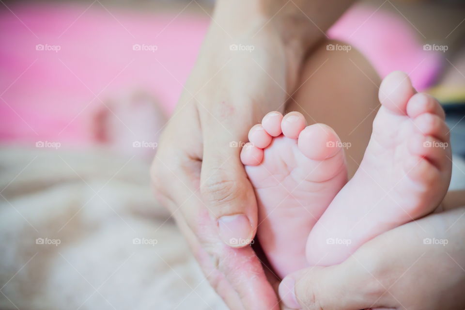 tiny baby feet
