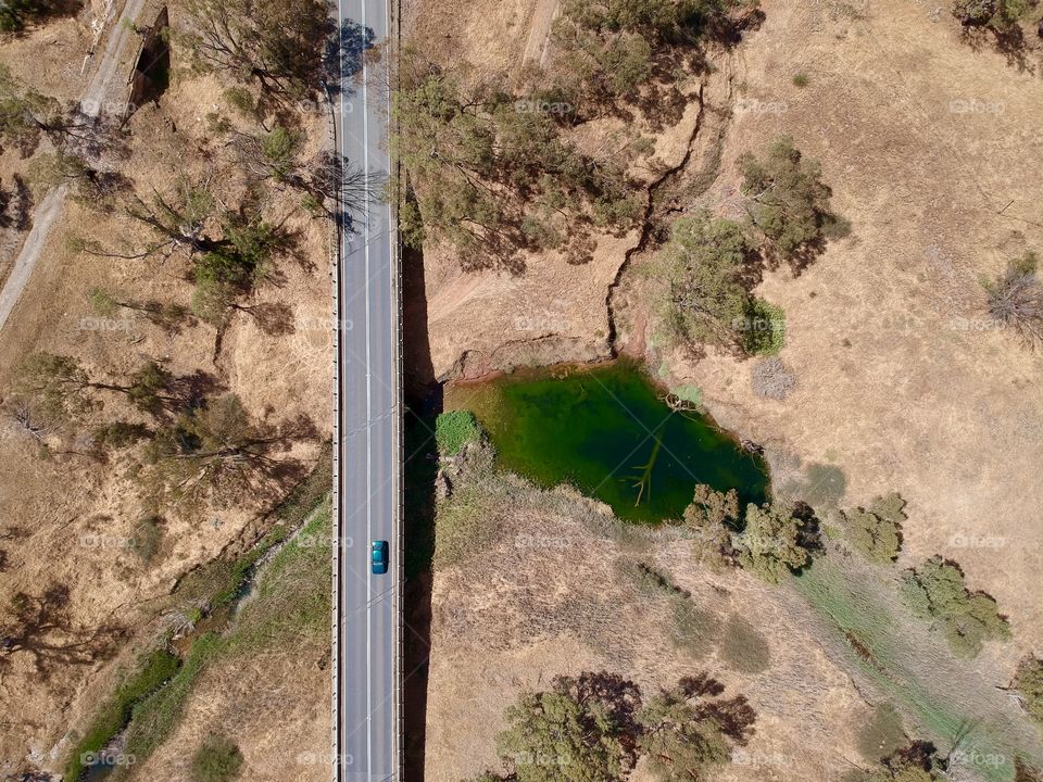 Road over a billabong