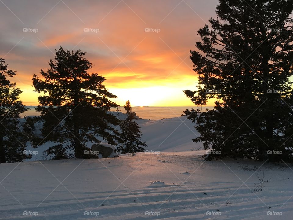 Sunset on top of Shaffer Butte, Bogus Basin Idaho