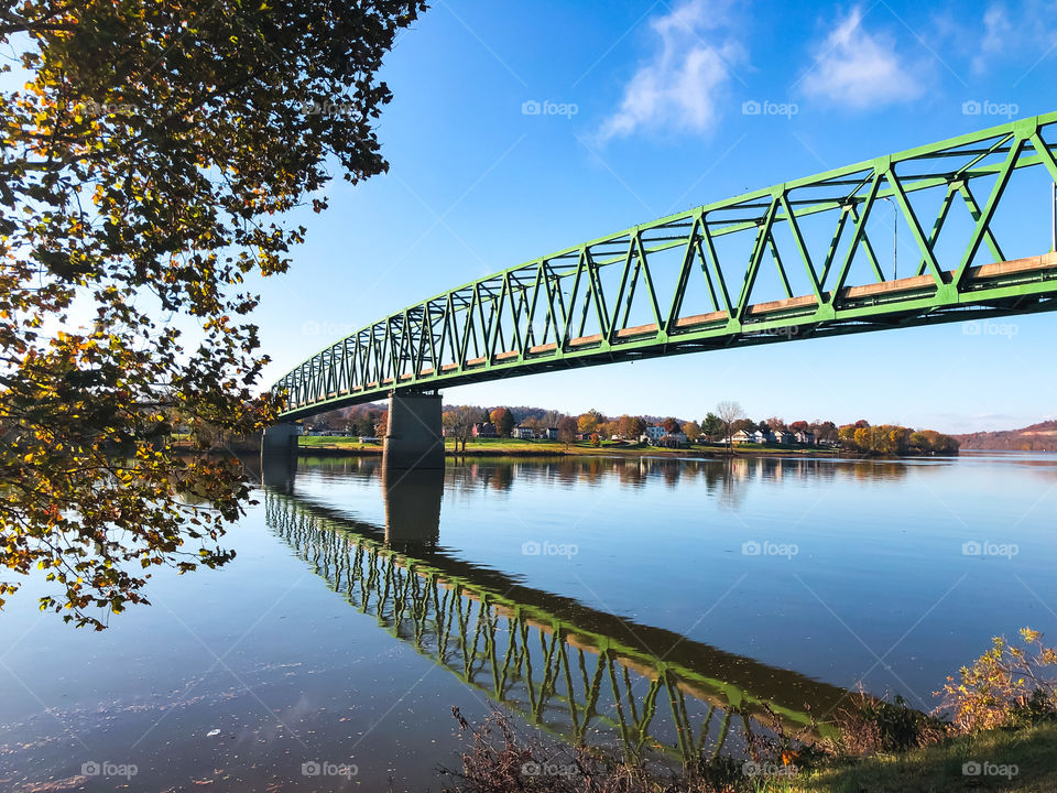 A bridge’s reflection