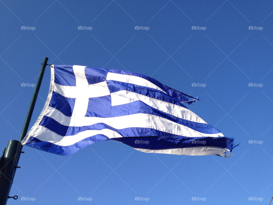 sky summer flag greece by varadero