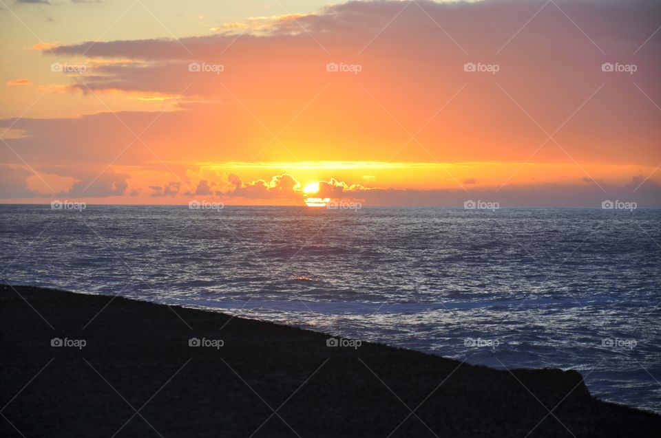 ocean sunset on tenerife