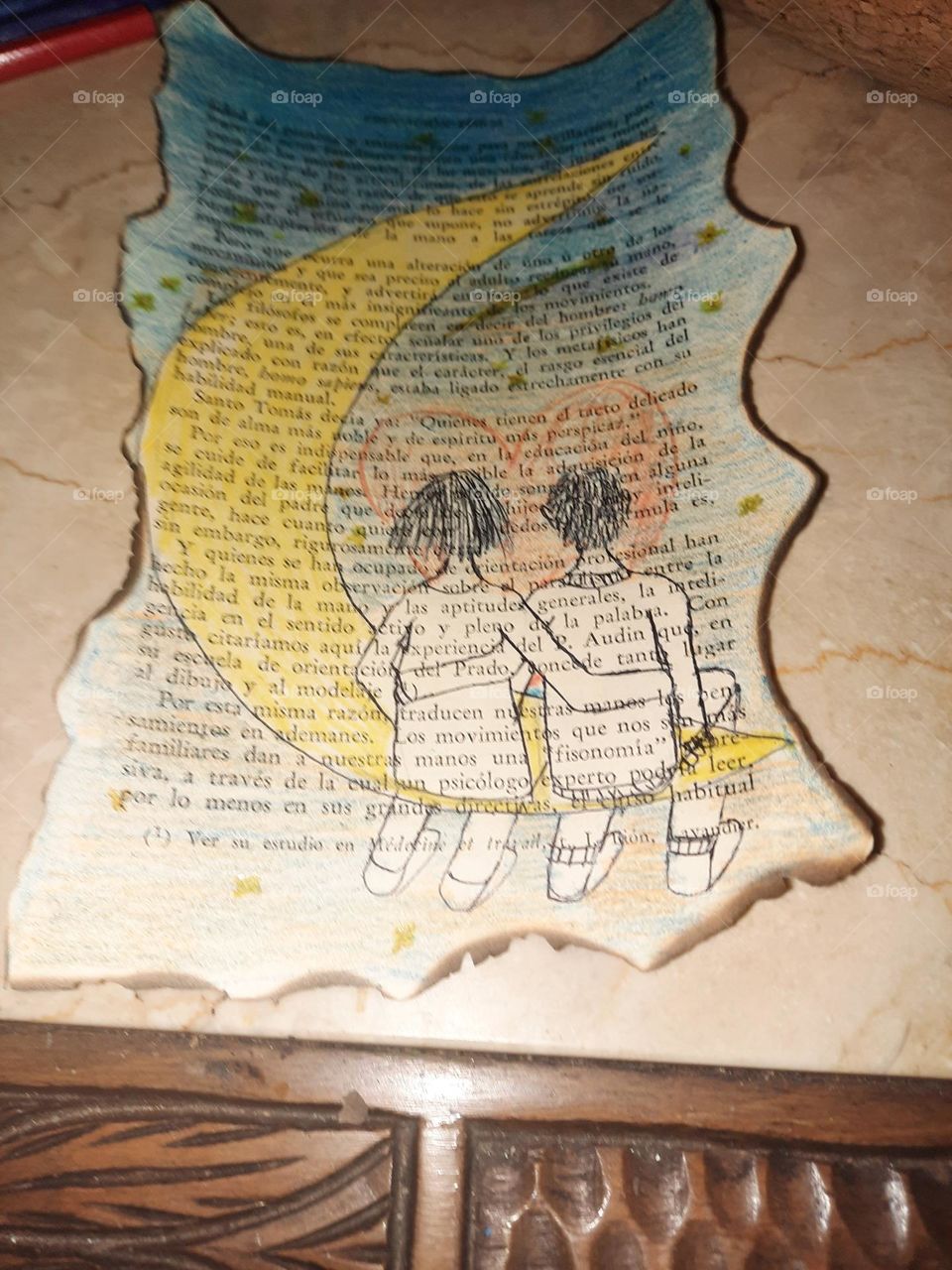 setting in the moon hugging