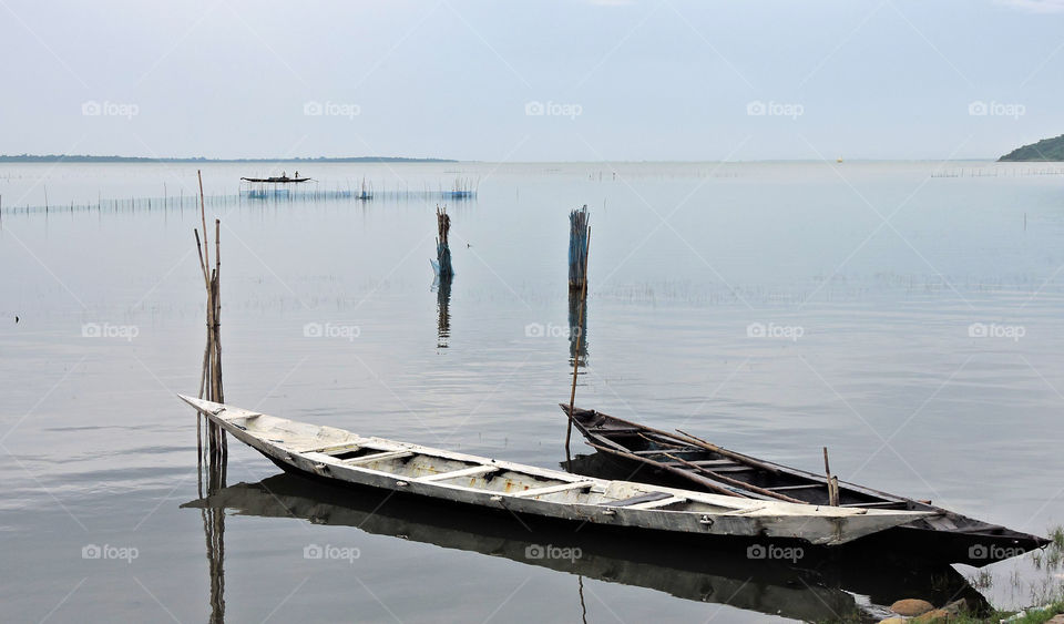 two boats in a lake