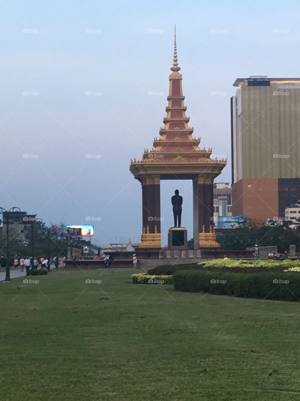 The city square in Cambodia 