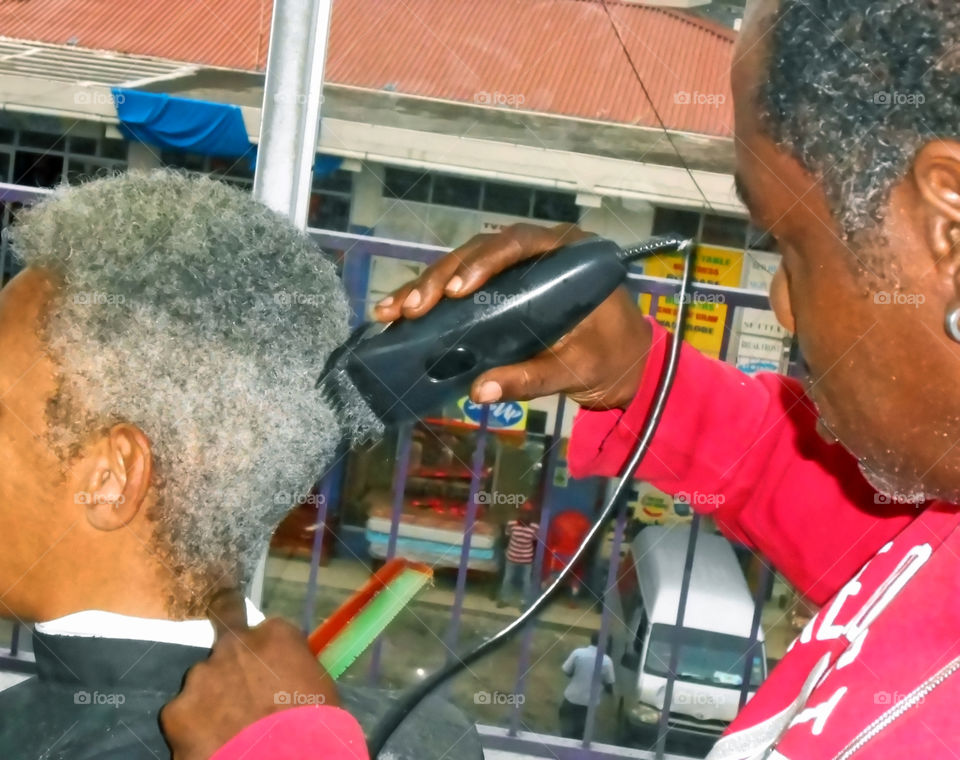 Barber at Work