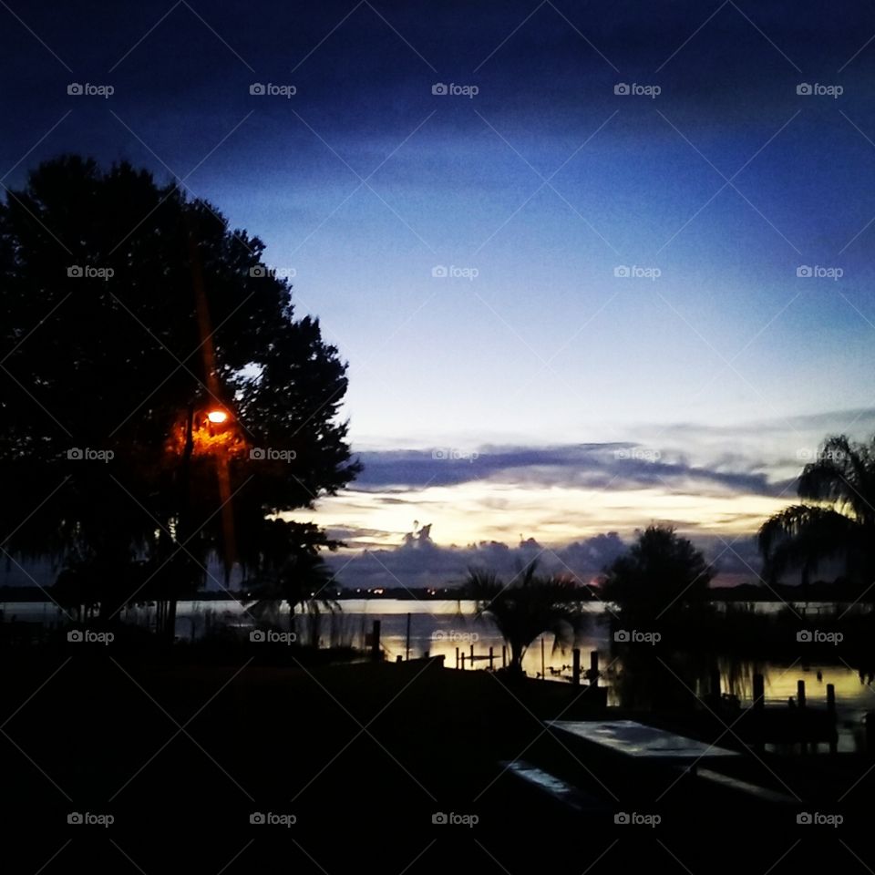 Sunrise over the lake