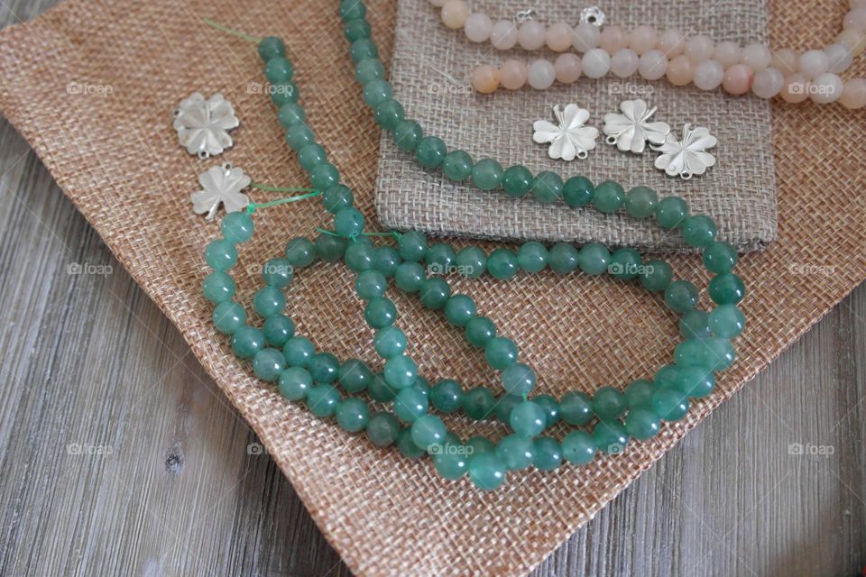Green aventurine beads 
