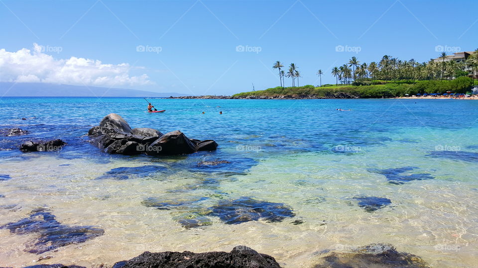 beach in maui. clear beach in maui