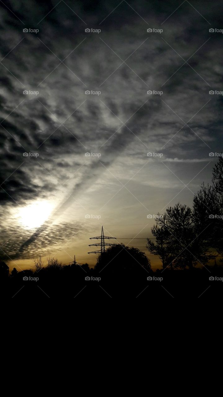 Herbsttag Himmel Romantisch