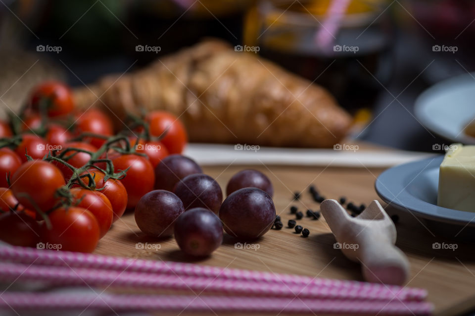 Close-up of raw food