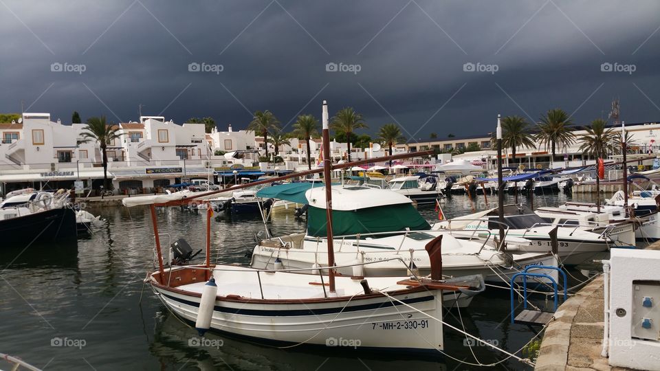 Dark sky. Vacation in Cala'n  Bosch  in Menorca