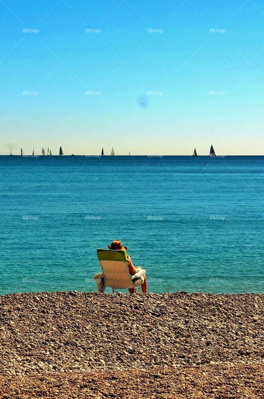 Relaxing at the beach