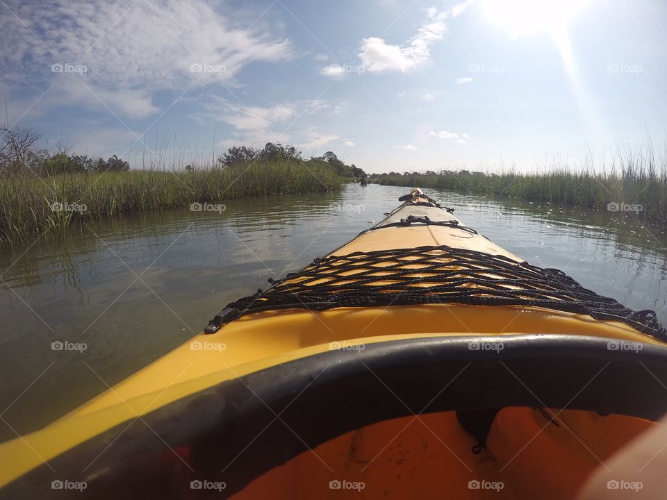 Kayaking through salt marshes. Day trips to Tybee Island, Georgia with my family are always beautiful.