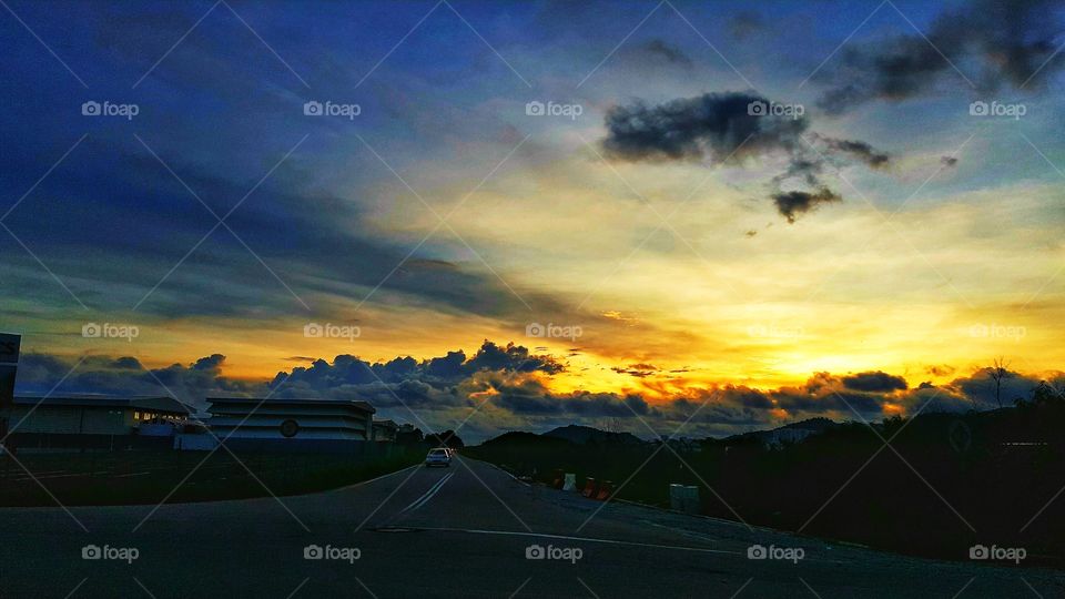 landscape and dramatic sky