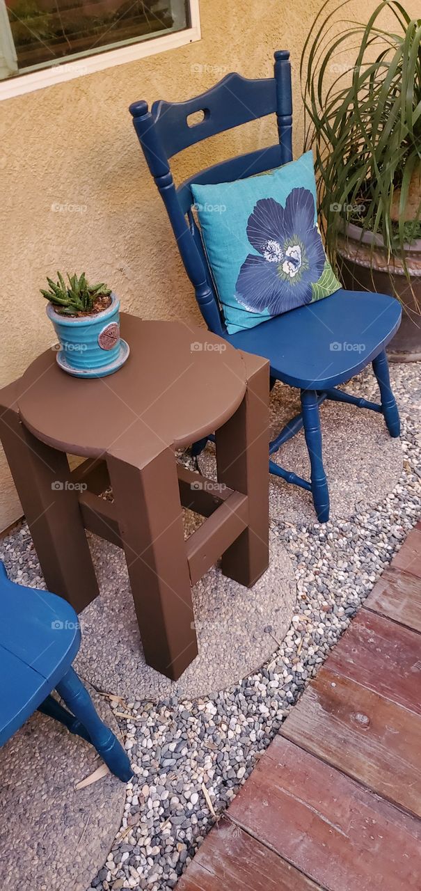 Outside table and chairs