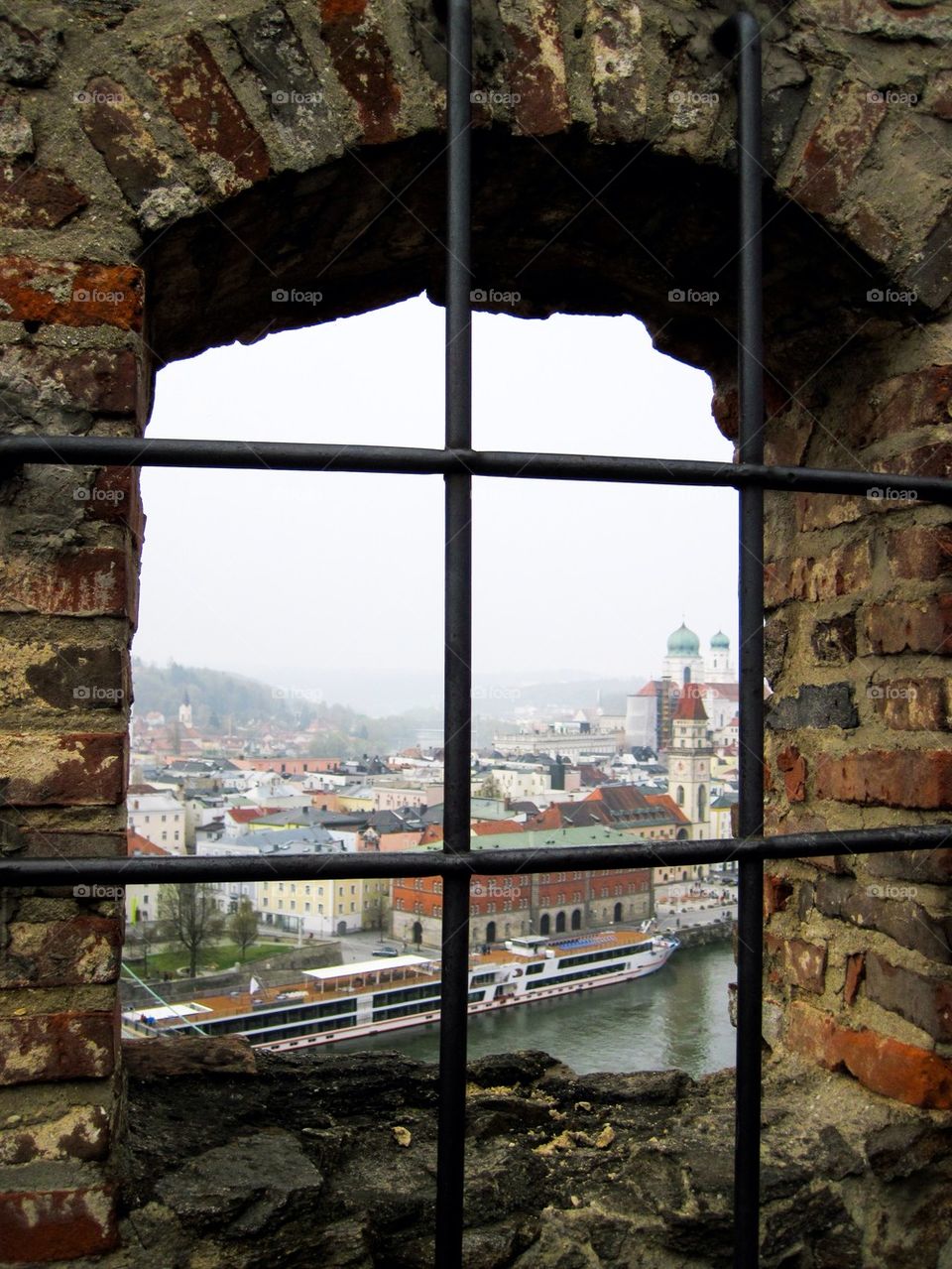 Passau through castle window