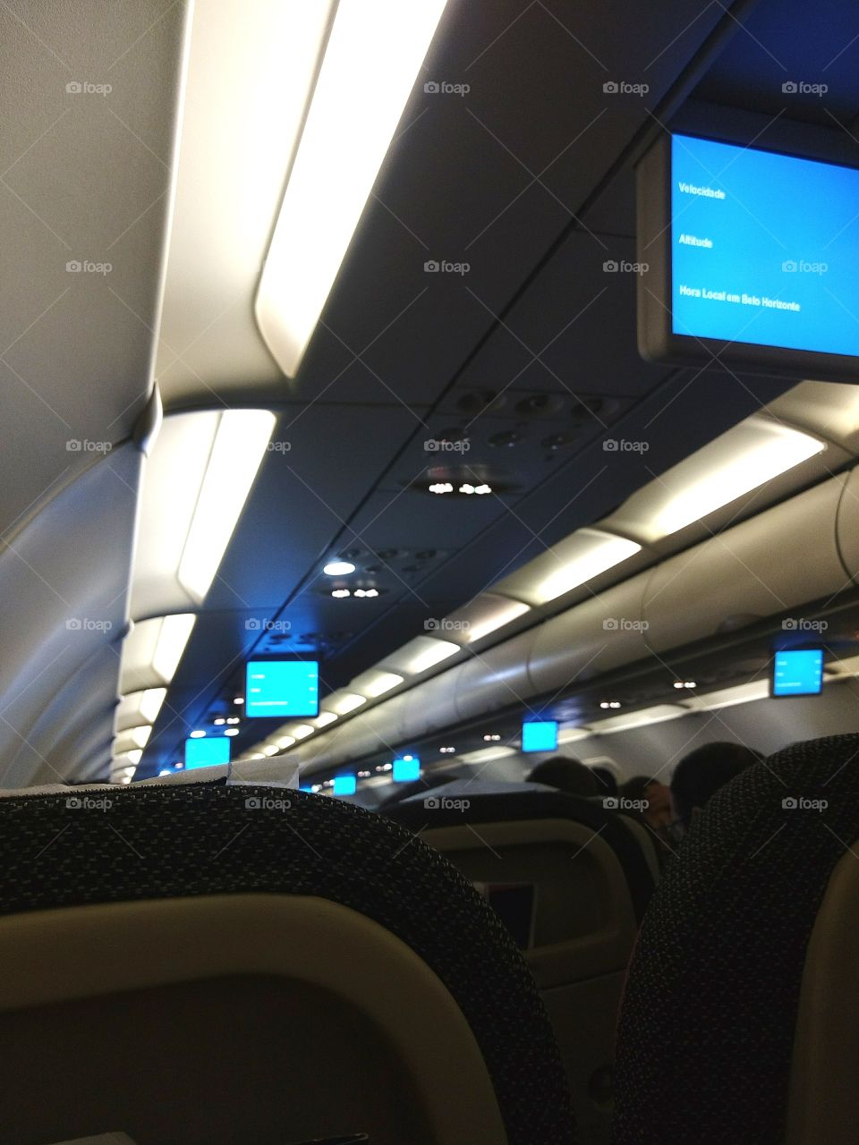 Inside Airplane