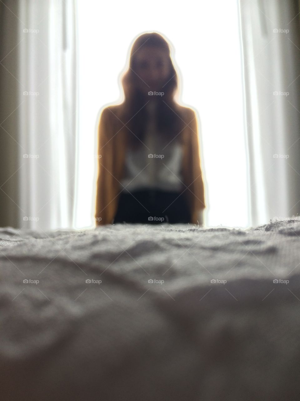 Girl, out of focus