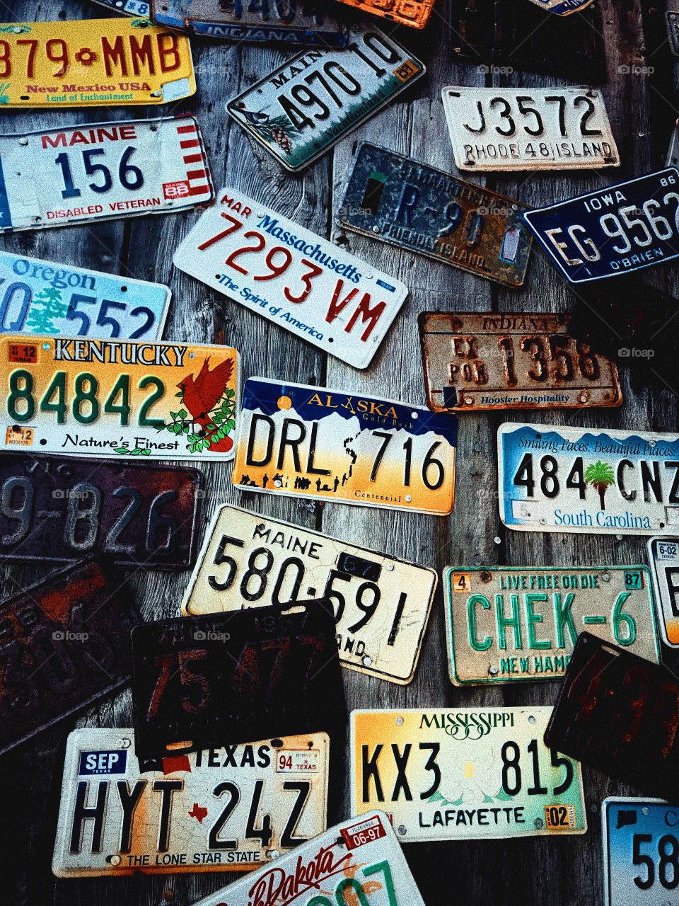 License Plates on a Wall