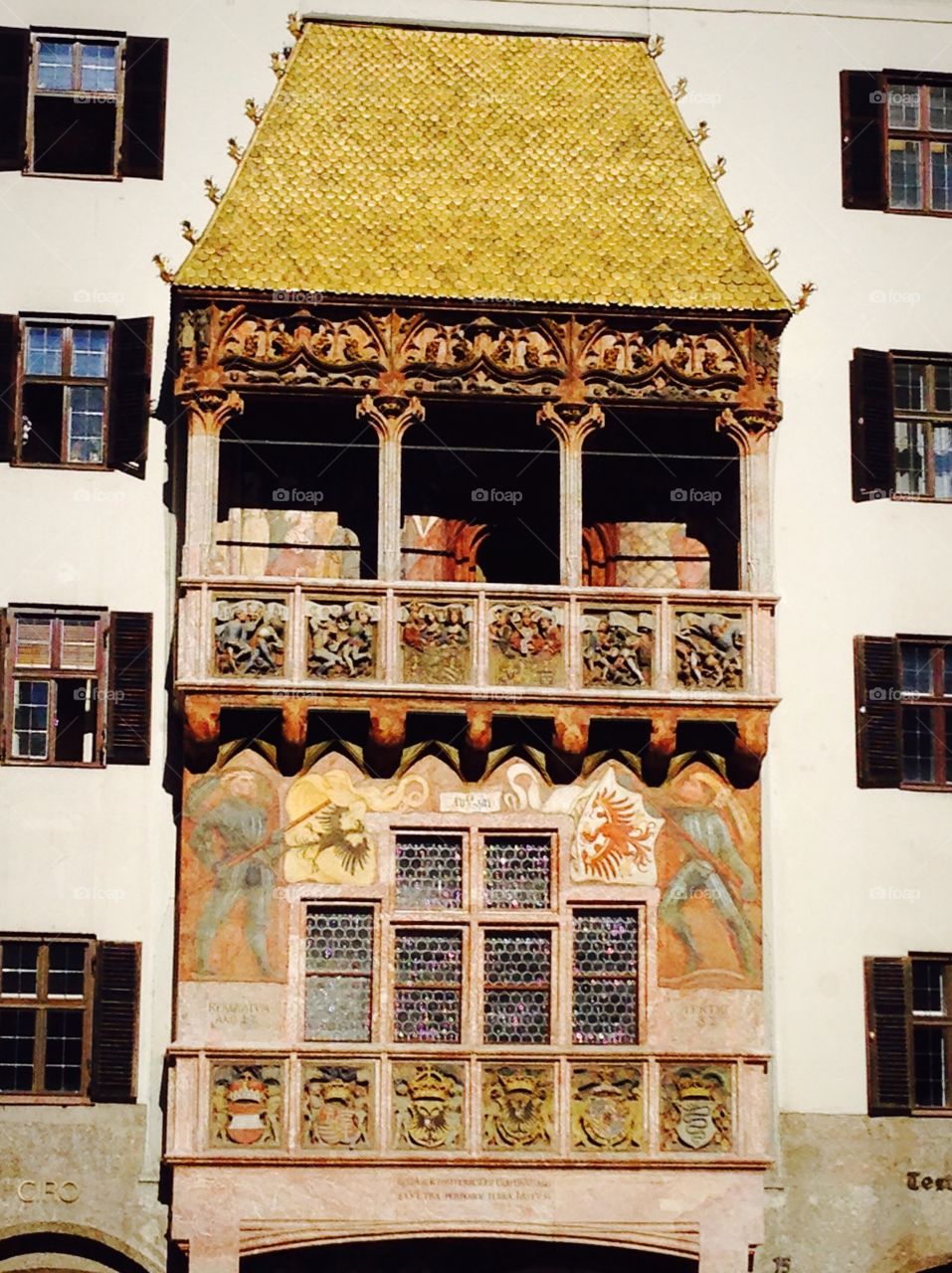 Golden roof architecture in Innsbruck, Austria 