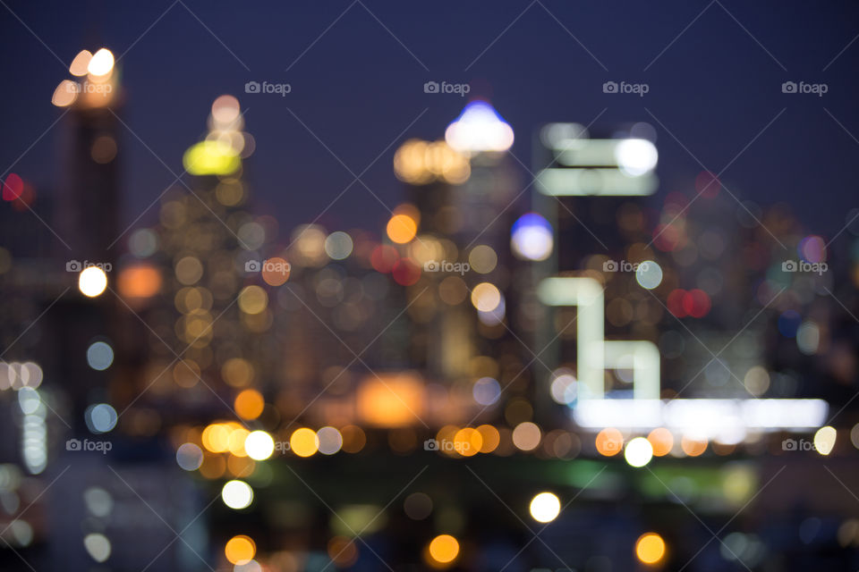 Blur bokeh of the city