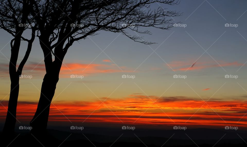 Sunset Dartmoor Devon
