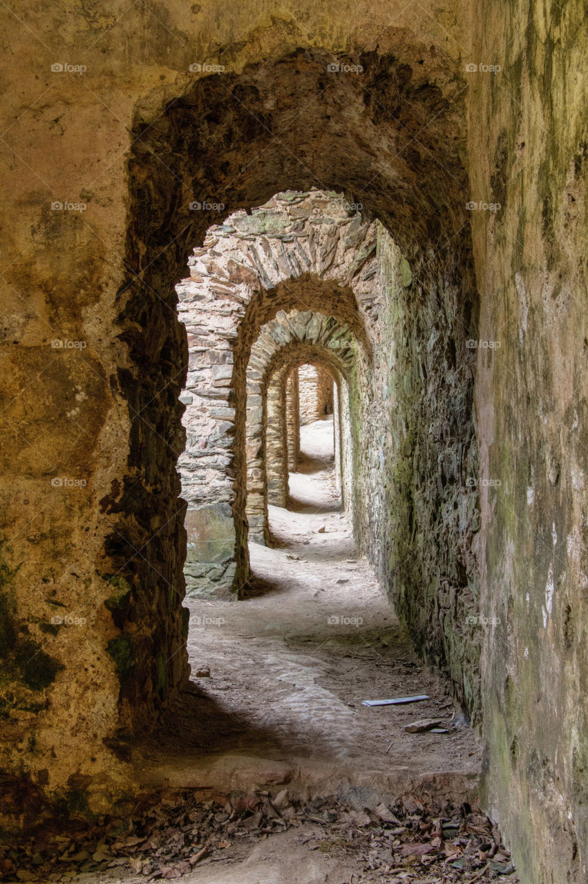 Arch roof of old ruin