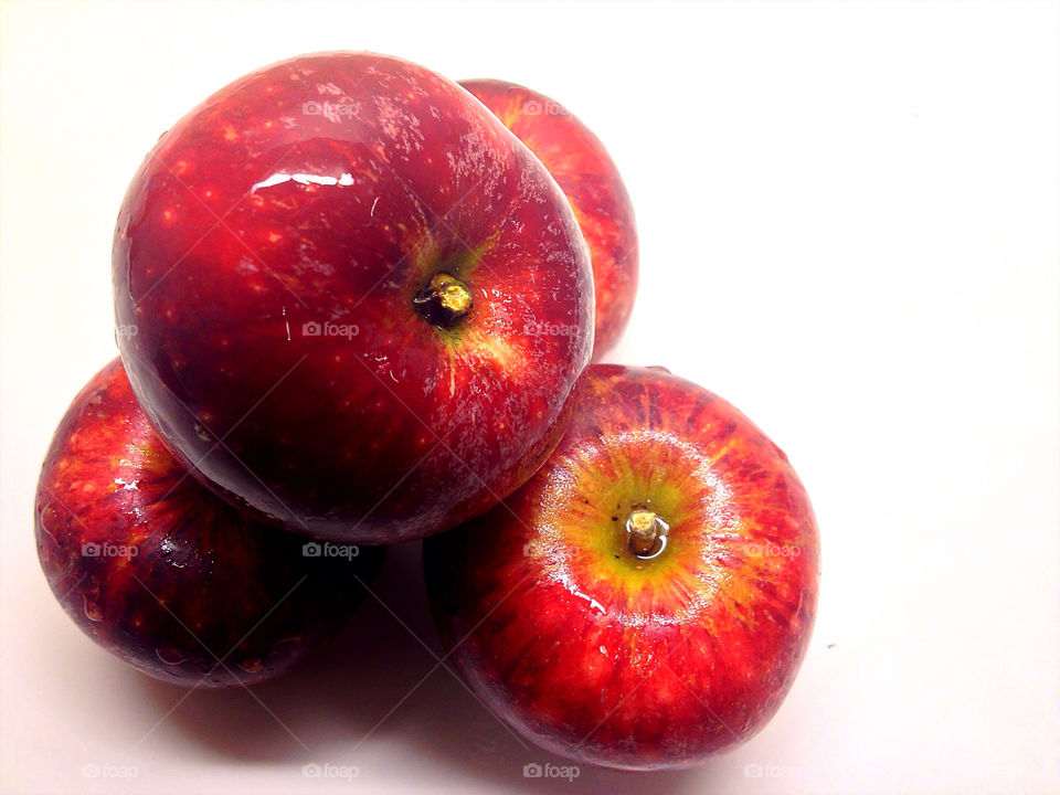 red food apple fruit by pellepelle