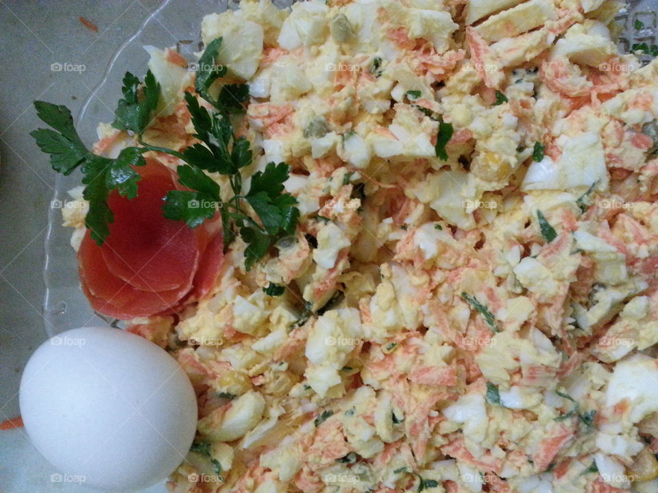 salada de ovos