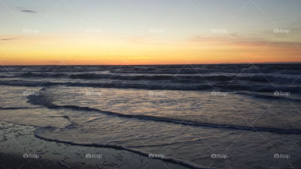 Sunset, Beach, Sea, Water, Ocean