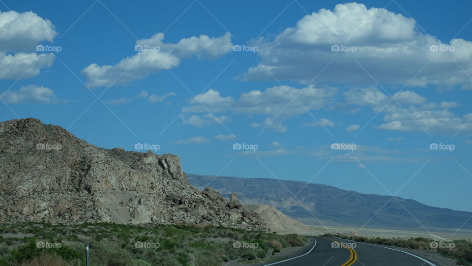 Road through the arid south west of USA.